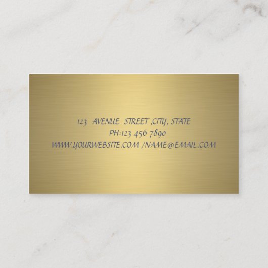 Professionele kleurrijke Lotus Gold Visitekaartje (Achterkant)