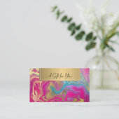 Professionele kleurrijke marmer Gold Confetti Kortingskaartje (Staand voorkant)