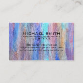 Professionele Kleurrijke Moderne Houten Kijk #12 Visitekaartje (Achterkant)