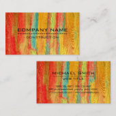Professionele Kleurrijke Moderne Houten Kijk #4 Visitekaartje (Voorkant / Achterkant)