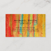 Professionele Kleurrijke Moderne Houten Kijk #4 Visitekaartje (Achterkant)