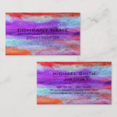 Professionele Kleurrijke Moderne Houten Kijk #8 Visitekaartje (Voorkant / Achterkant)