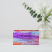 Professionele Kleurrijke Moderne Houten Kijk #8 Visitekaartje (Staand voorkant)