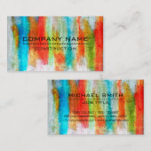 Professionele kleurrijke moderne houten look #19 visitekaartje (Voorkant / Achterkant)