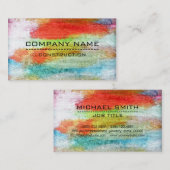 Professionele, kleurrijke, moderne kijk op hout #2 visitekaartje (Voorkant / Achterkant)