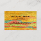 Professionele, kleurrijke, moderne kijk op hout #2 visitekaartje (Achterkant)