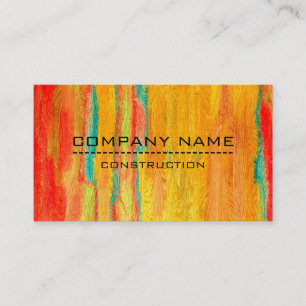 Professionele, kleurrijke, moderne kijk op hout #5 visitekaartje