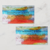 Professionele, kleurrijke, moderne kijker uit hout visitekaartje (Voorkant / Achterkant)