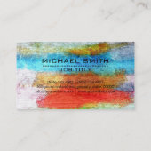 Professionele, kleurrijke, moderne kijker uit hout visitekaartje (Achterkant)