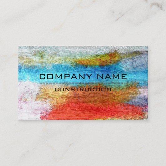 Professionele, kleurrijke, moderne kijker uit hout visitekaartje (Voorkant)