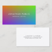 Professionele Kleurrijke Moderne Minimalistische E Visitekaartje (Voorkant / Achterkant)