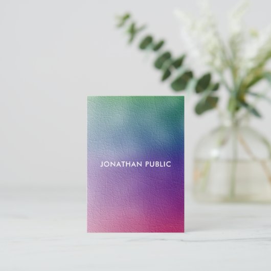 Professionele Kleurrijke Sjabloon Elegant Modern Visitekaartje (Staand voorkant)