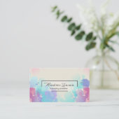 Professionele kleurrijke Splash Stroke-Waterverf Visitekaartje (Staand voorkant)