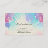 Professionele kleurrijke Splash Stroke-Waterverf Visitekaartje (Achterkant)