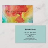 Professionele kleurrijke unieke artiesten visitekaartje (Voorkant / Achterkant)