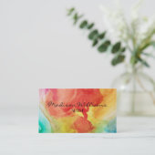 Professionele kleurrijke unieke artiesten visitekaartje (Staand voorkant)