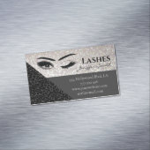 Professionele kloofglitterij zet make-up op magnetisch visitekaartje (Voorbeeld)