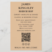 Professionele knipbeurt Kapper paal Modern kappers Flyer (Achterkant)