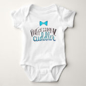 "Professionele Knuffelaar" Baby Boy Bodysuit (Voorkant)
