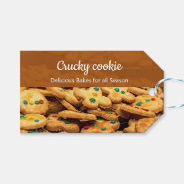 Professionele Koekjes Bakkerij Foto Zakelijke Kaar Cadeaulabel