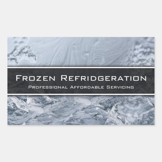 Professionele koeling - Visitekaartje Rechthoekige Sticker (Voorkant)