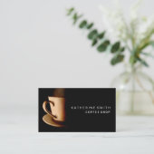 Professionele koffie-Visitekaartje Visitekaartje (Staand voorkant)