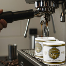 Professionele koffieshop gepersonaliseerd logo