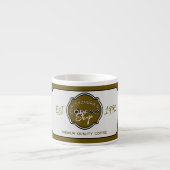 Professionele koffieshop gepersonaliseerd logo espresso kop (Voorkant)