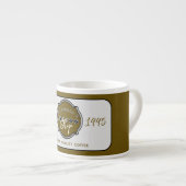 Professionele koffieshop gepersonaliseerd logo espresso kop (Voorkant rechts)