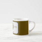 Professionele koffieshop gepersonaliseerd logo espresso kop (Rechts)