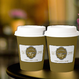 Professionele koffieshop gepersonaliseerd logo papieren bekers