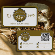 Professionele koffieshop gepersonaliseerd logo
