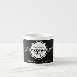 Professionele koffiezaak gepersonaliseerd logo zwa espresso kop