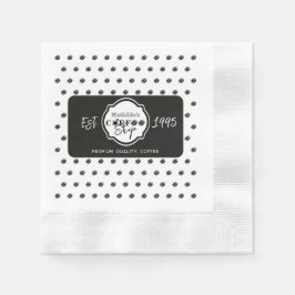 Professionele koffiezaak gepersonaliseerd logo Zwa Servet