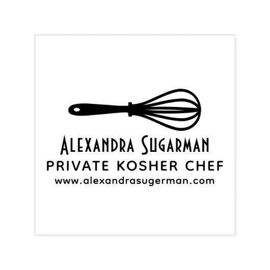 Professionele Kosher Chef, Whisk Business Logo Zelfinktende Stempel (Design)