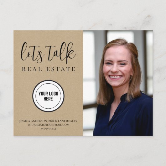 Professionele Kraft Paper Real Estate Marketing Briefkaart (Voorkant)