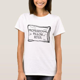 Professionele kussen biter t-shirt