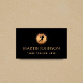 Professionele Lacrosse Coach Gold Black Logo Visitekaartje