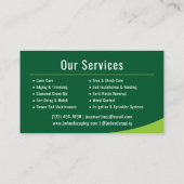 Professionele Landscaping Groene Gazonverzorging Visitekaartje (Achterkant)