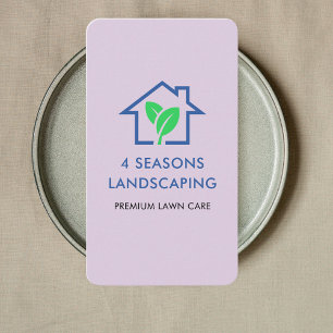 Professionele Landscaping Lawn Care Logo QR Code Visitekaartje