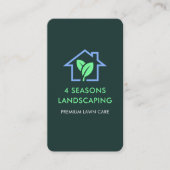 Professionele Landscaping Lawn Care Logo QR Code Visitekaartje (Voorkant)