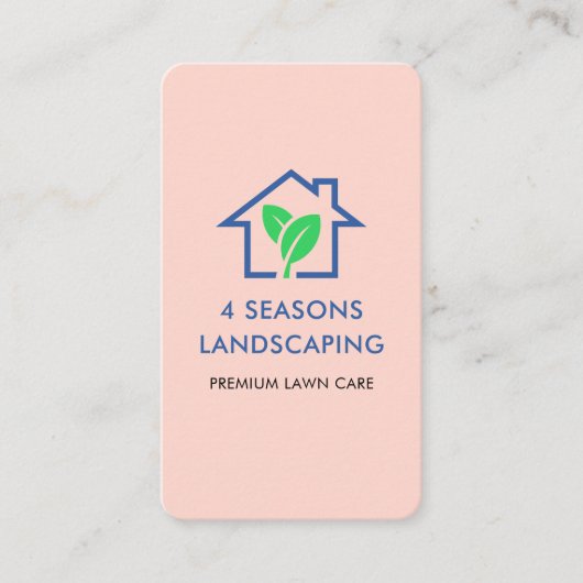 Professionele Landscaping Lawn Care Logo QR Code Visitekaartje (Voorkant)