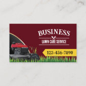 Professionele Landscaping & Lawn Care Service Rood Visitekaartje (Voorkant)