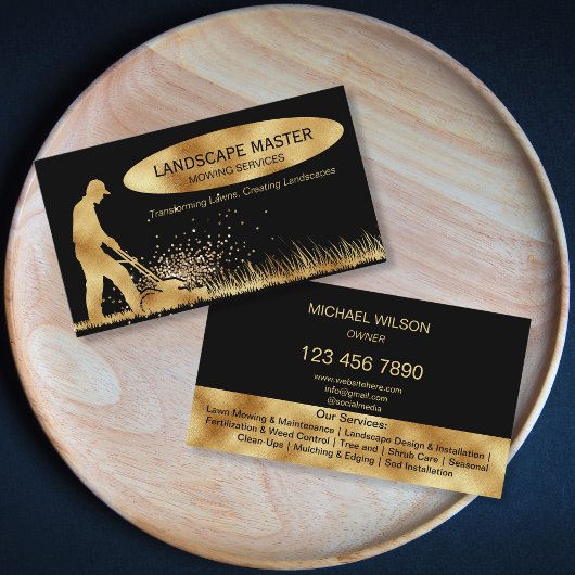 Professionele Landschap Gazon Care Mowing Tuiniere Visitekaartje