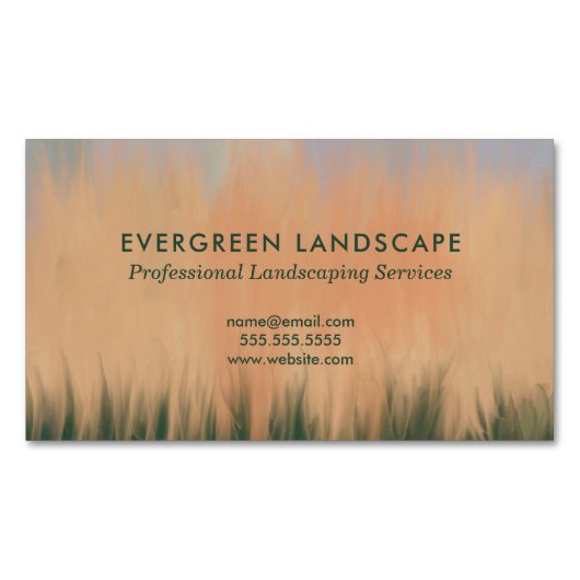 Professionele landschapsarchitectuur Blue Coral Gr Magnetisch Visitekaartje (Voorkant)