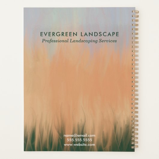 Professionele landschapsarchitectuur Blue Coral Gr Planner (Achterkant)