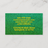 Professionele landschapsarchitectuur en gazon zorg contactkaartje (Achterkant)