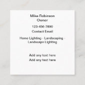 Professionele landschapsarchitectuur en thuisverli vierkante visitekaartje (Achterkant)