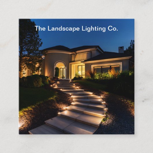 Professionele landschapsarchitectuur en thuisverli vierkante visitekaartje (Voorkant)