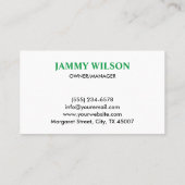 Professionele landschapsarchitectuur maaien gazon visitekaartje (Achterkant)